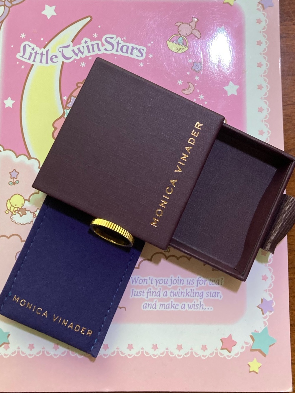 Monica Vinader 18k Gold Vermeil ring